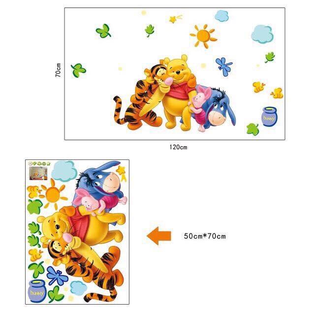 decal dán tường  gấu tình bạn