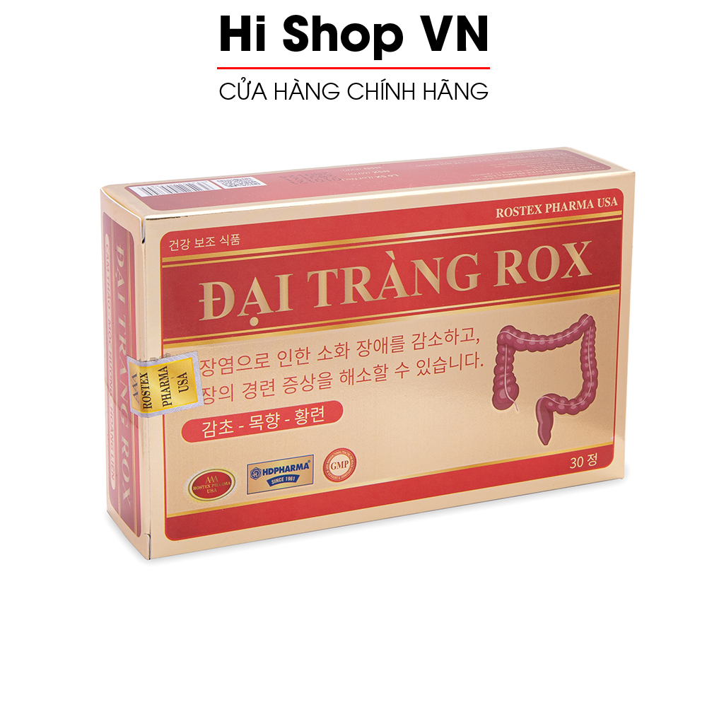 Viên uống Đại Tràng Rox giảm viêm, co thắt đại tràng, giảm rối loạn tiêu hóa - Hộp 30 viên