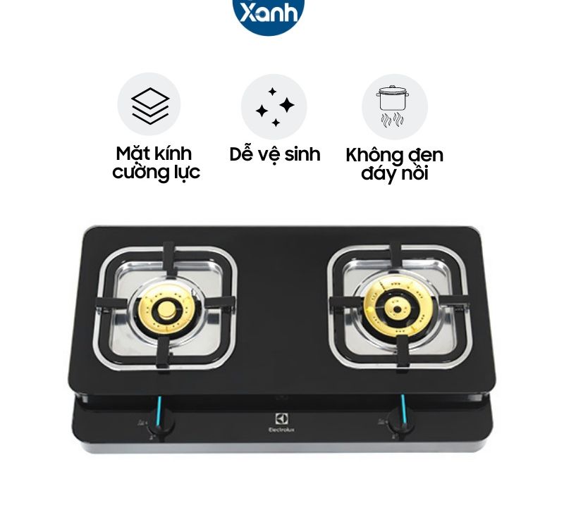 On display panel Electrolux etg728gkr gas stove + Giveaway strong, durable brass burners. with gas saving head. durable and sensitive mechanical magnetoignition system.