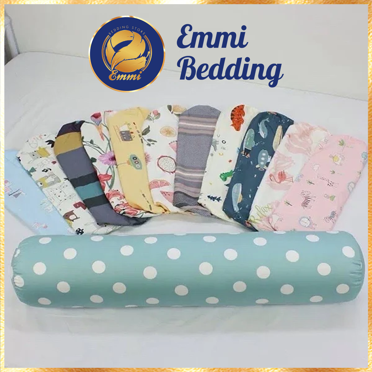 vỏ gối ôm poly cotton Emmidecor giao mẫu ngẫu nhiên