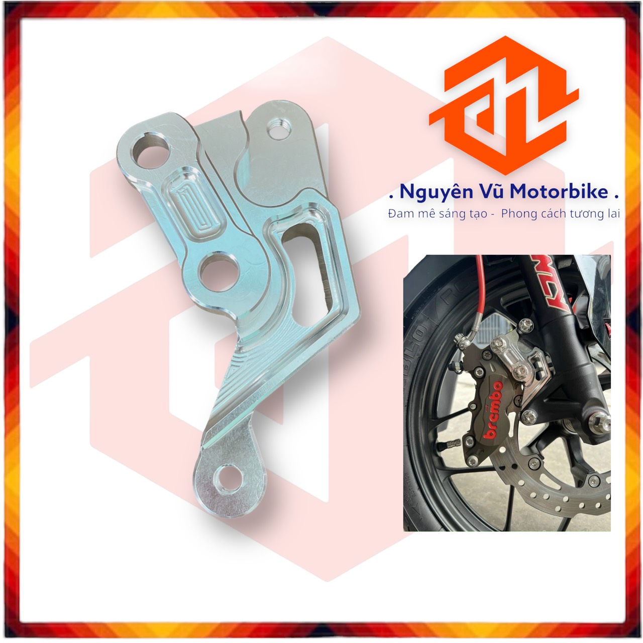 Pát trước Winner đĩa 260/267mm xài heo Adelin 4 Piston đối xứng