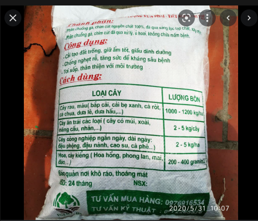 PHÂN GÀ ĐÃ QUA XỬ LÝ DẠNG BỘT -  BAO 15dm3