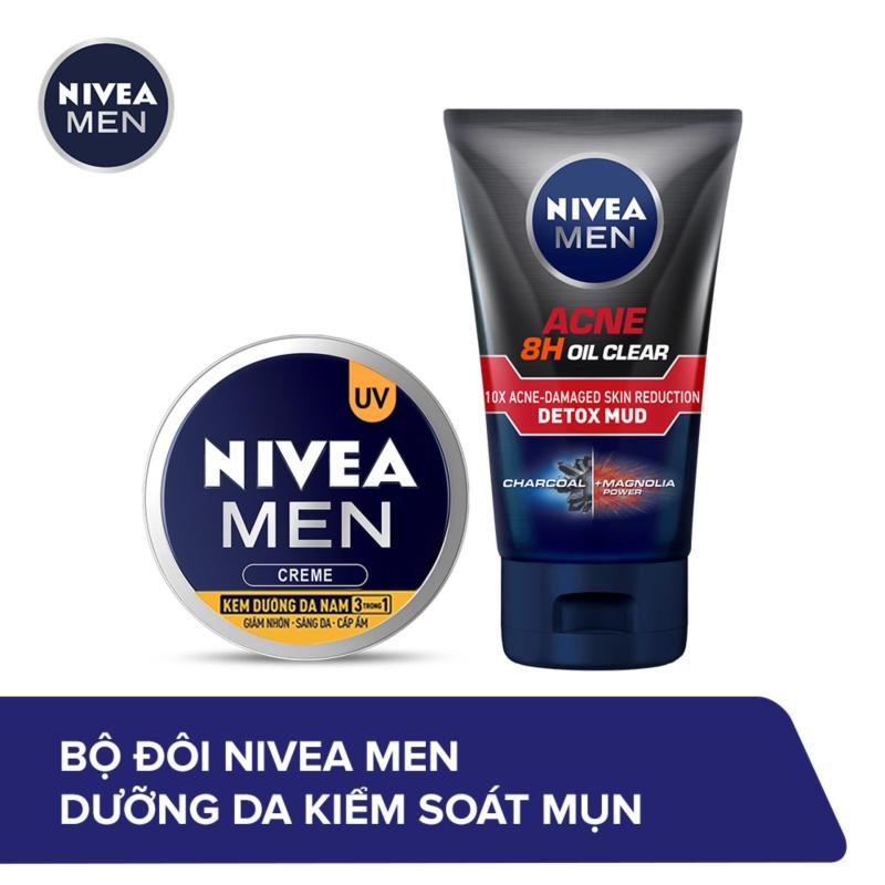 Bộ đôi NIVEA MEN Dưỡng da kiểm soát mụn ( Sữa rửa mặt 83940 100g & Kem dưỡng 83923 30ml ) giá rẻ