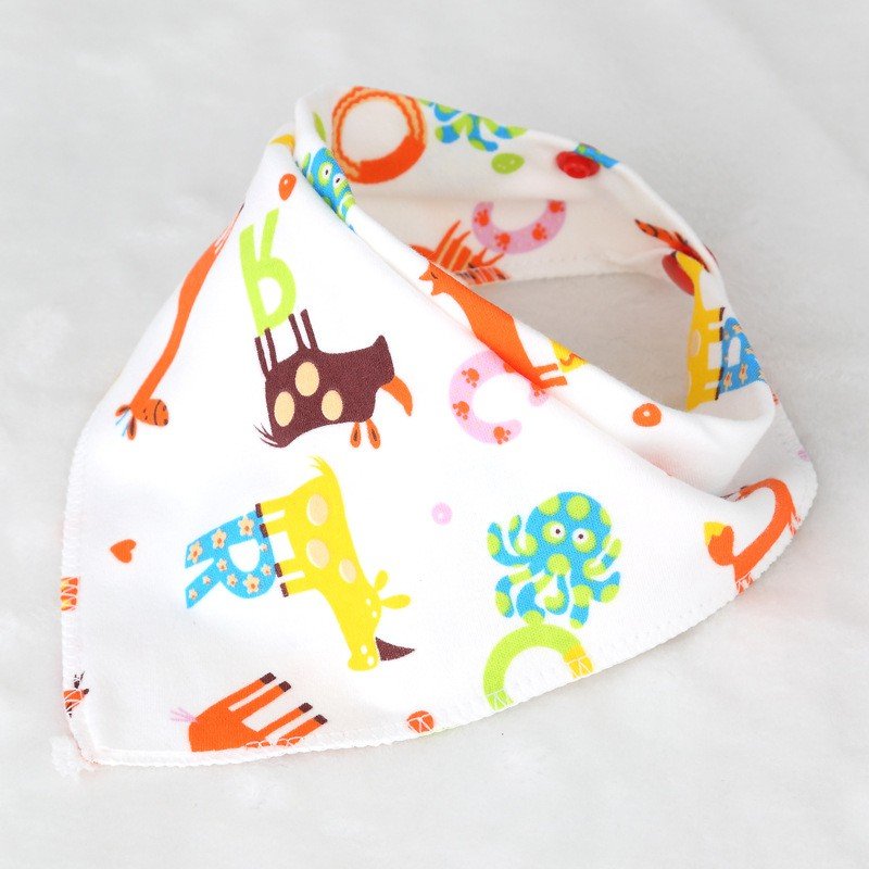 Khăn yếm tam giác cotton có cúc bấm
