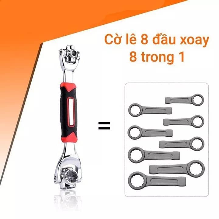 Bộ cờ lê đa năng 8 đầu xoay 48 chức năng