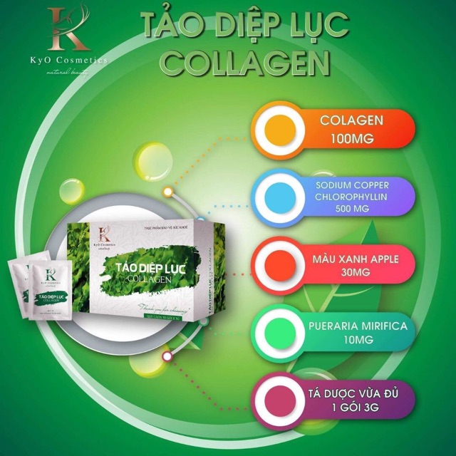 [HCM]Tảo Diệp Lục collagen