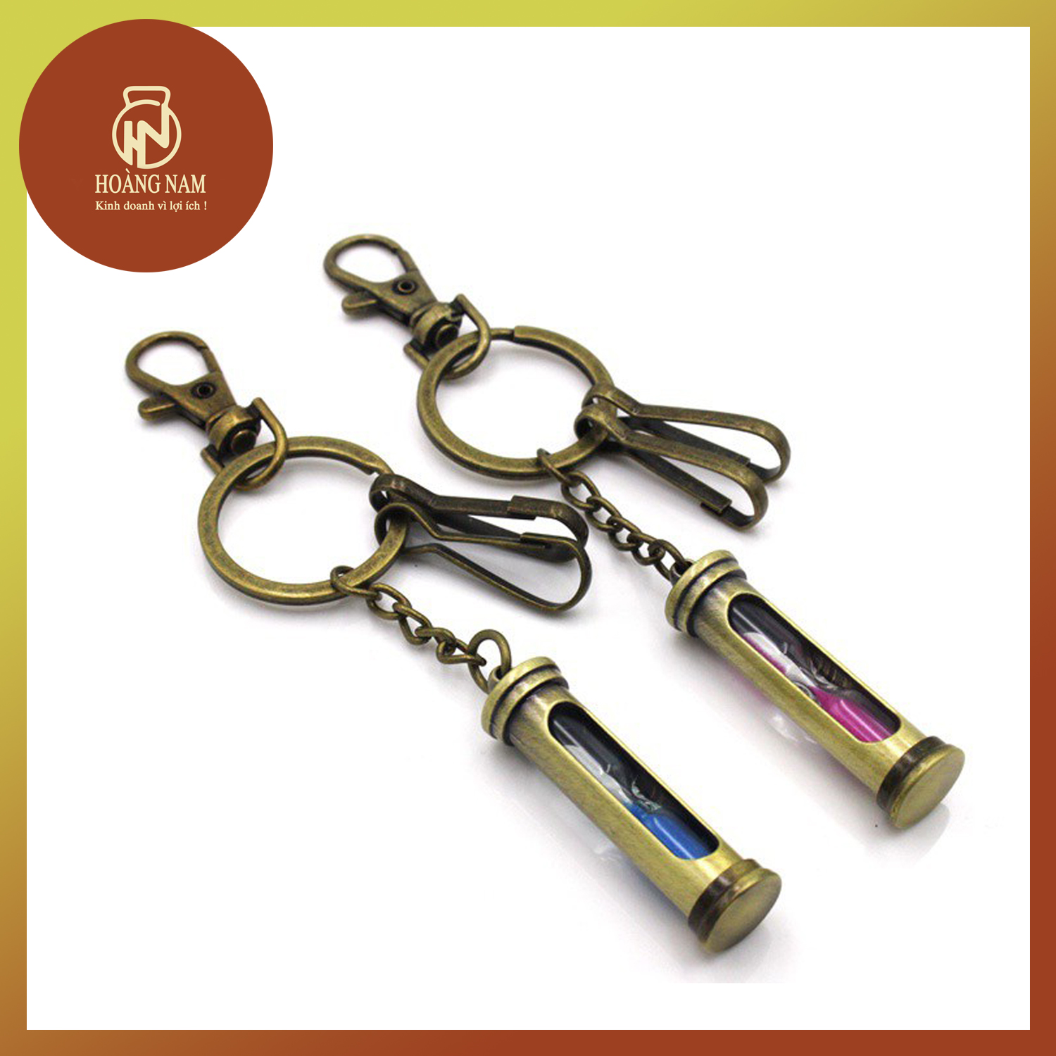 Double Love hourglass keychain buckle-backpack zipper pendant decoration, handbag zipper hook love gift