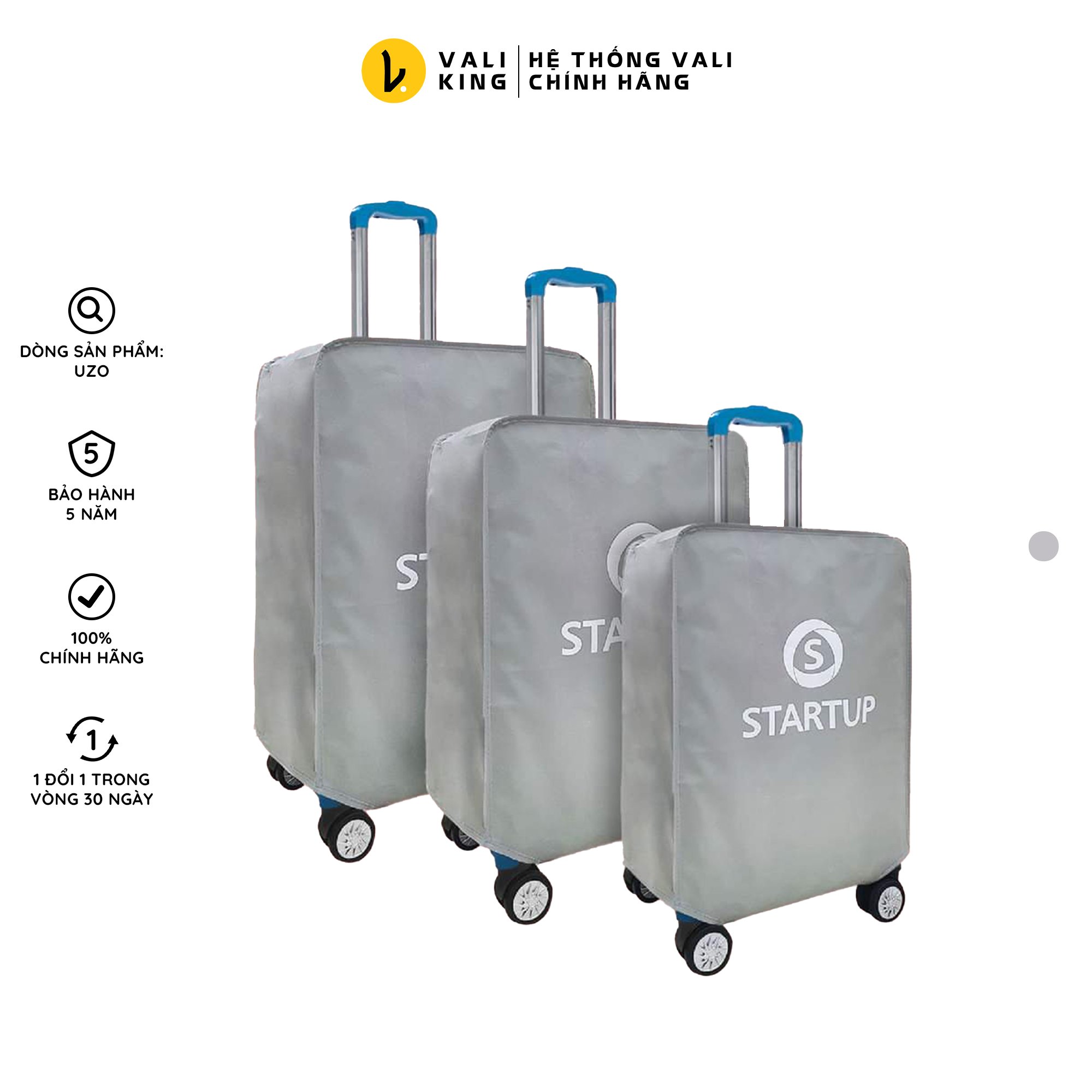 Vỏ bọc bảo vệ vali, áo trùm vải túi bọc vali chống trầy xước 3 size 20, 24, 28 inch - valiking