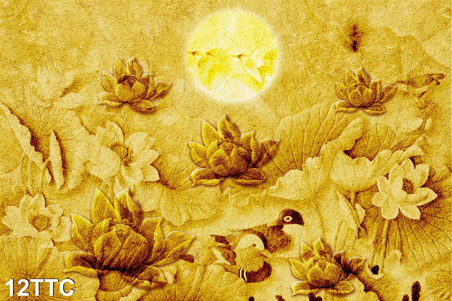 TRANH DÁN TƯỜNG TRÚC CHỈ PHÒNG THỜ GIA TIÊN - TRANH DÁN BÀN THỜ ÔNG BÀ