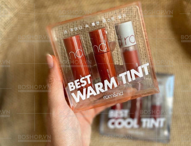 Set 3 Cây Son Mini Romand Best Warm Tint