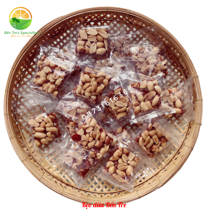 [1Kg]Kẹo chuối cuộn đậu phộng mix- đồ ăn vặt