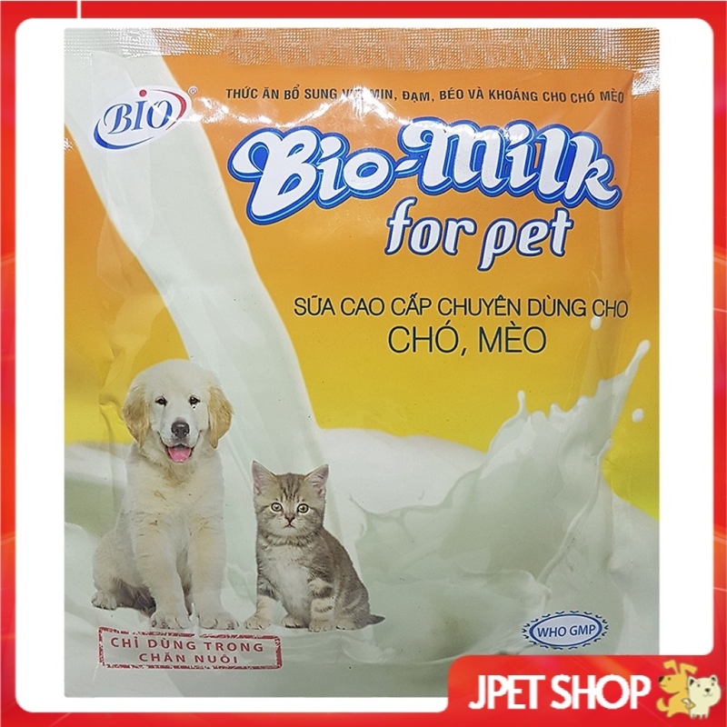 ✔ gigilove shop Sữa Bột Cho Chó Mèo BIO MILK FOR PET 100g Bổ sung Vitamin Đạm Béo và Khoáng