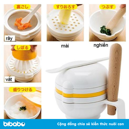 Bộ chế biến ăn dặm kiểu nhật 7 dụng cụ cho bé