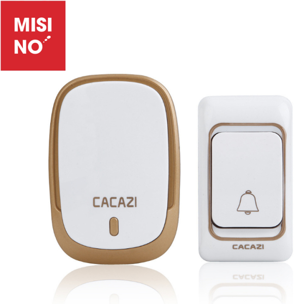 Chuông cửa không dây Cacazi khoảng cách 400m chống nước có 38 kiểu chuông dễ dàng sử dụng Misino