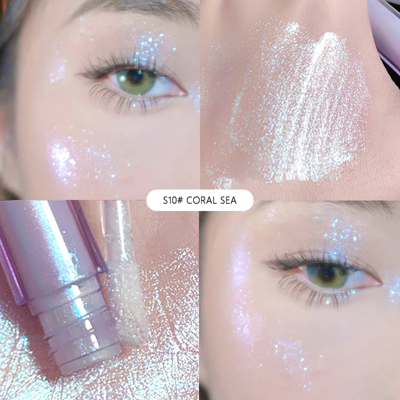 Chất lỏng Eyeshadow Shining Sequin Pearlescent Lying Silkworm Chất lỏng Eyeshadow Mỹ phẩm YVETTERY