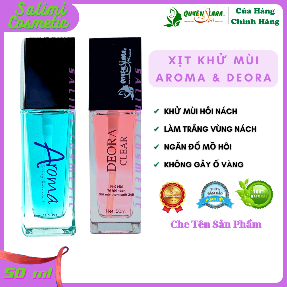 COMBO Xịt Khử Mùi DEORA CLEAR & AROMA - Khử Mùi Hôi Nách