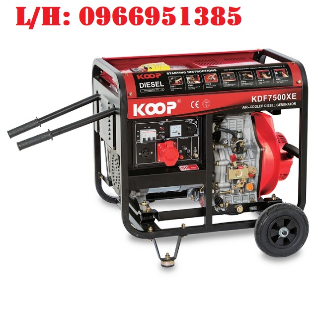 Máy phát điện chạy dầu 5kw koop-kdf7500xe