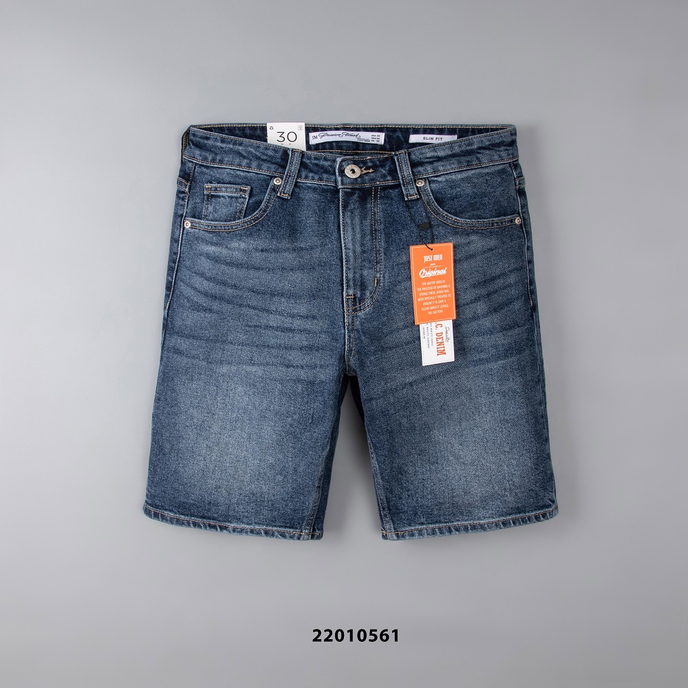 Quần Shorts Jeans Trơn Just Men 220105