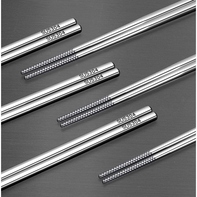 [HCM][ Combo 10 Đôi ] Đũa Inox 304 rẻ đẹp bền ( hoàn tiền nếu không đúng inox 304 )