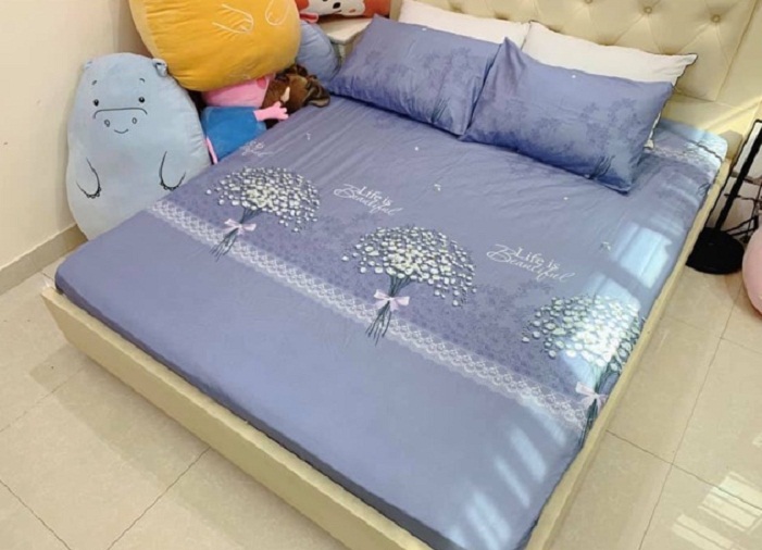 Bộ Ga Gối ( tặng kèm áo gối ôm ) Mẫu Hoa Baby