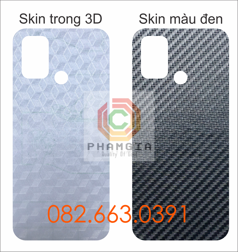 Miếng dán skin carbon mặt lưng Realme C17