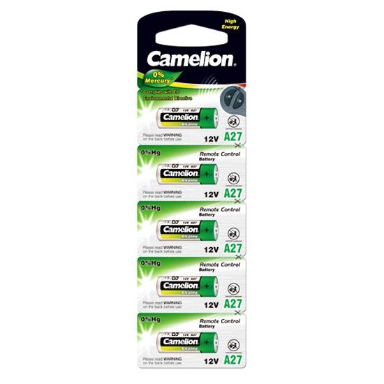 Pin điều khiển cửa cuốn Camelion 12V A27 (1vỉ 5 viên)