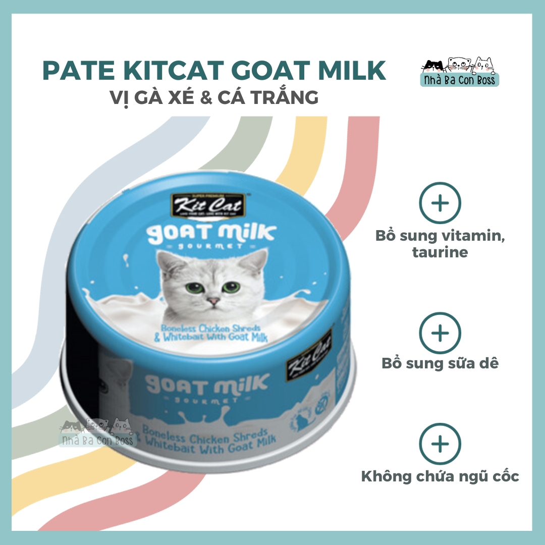 [Combo 6/12/24 Lon] Pate Cho Mèo Kitcat Goat Milk 70g