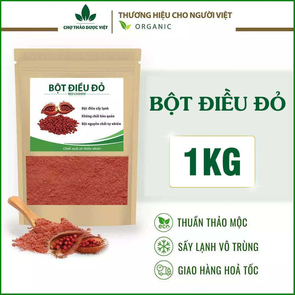 Bột hạt điều đỏ 1kg, bột màu điều, gia vị tẩm ướp tạo màu cho món cà ri, bánh trung thu, chiên xào