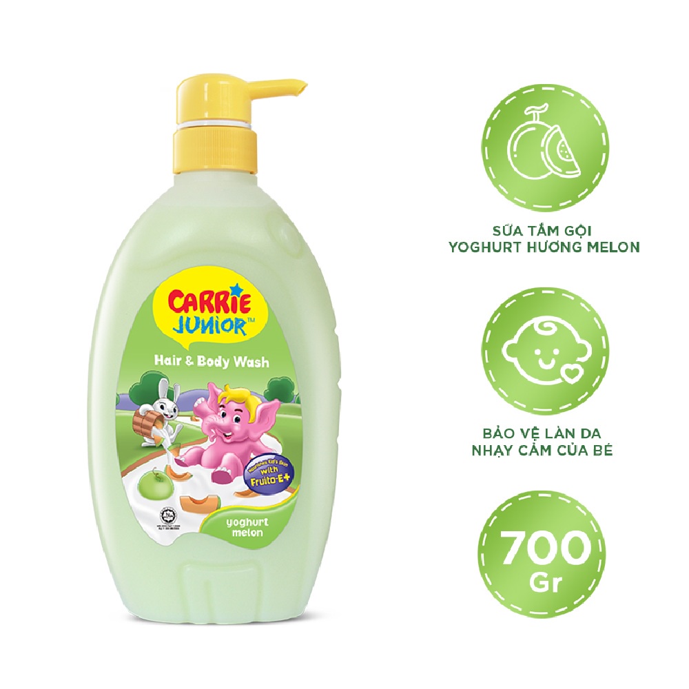 Sữa Tắm Gội Cho Bé Carrie Junior 700g- Đủ 5 Mùi