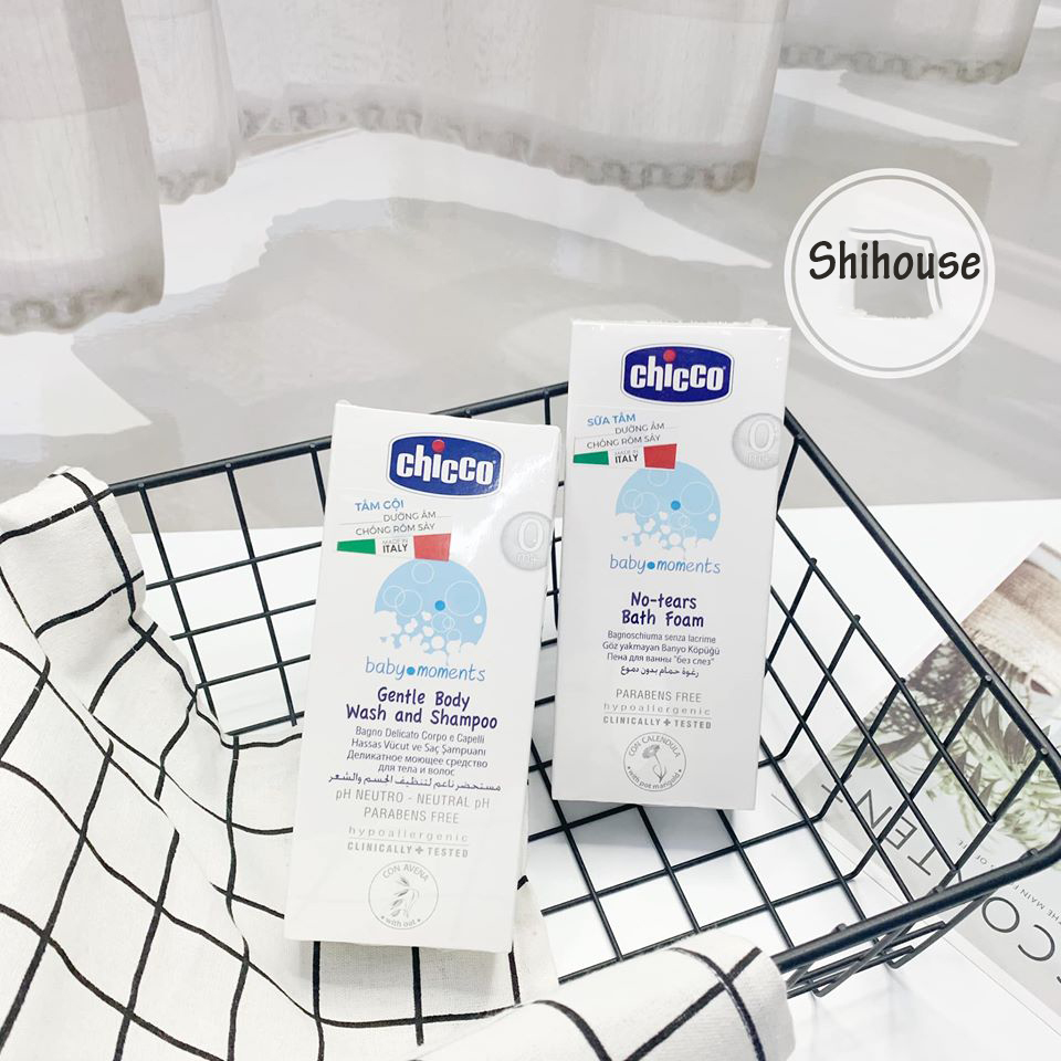 Sữa tắm gội Chicco 500ml vòi nhấn và 200ml
