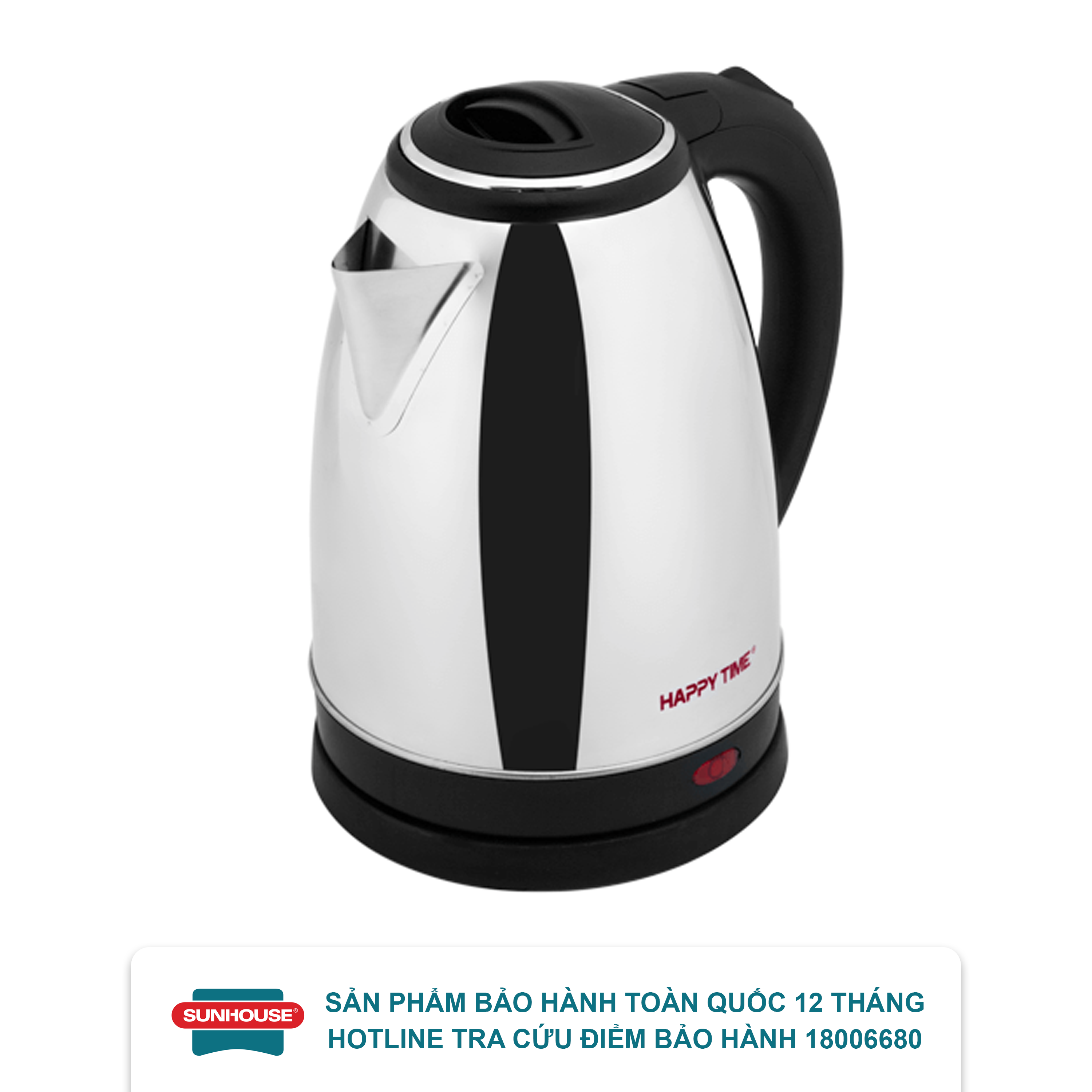 Ấm siêu tốc inox 1.8L HAPPY TIME HTD1088
