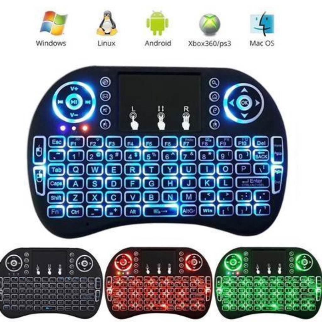 Bàn phím mini kiêm chuột ukb-500 có led 3 màu