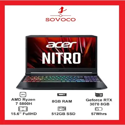 Laptop Acer Gaming Nitro 5 AN515-45-R9SC (NH.QBRSV.001) (Ryzen 7 5800H /8GB Ram/512GB SSD/RTX3070 8G/15.6 inch FHD 144Hz