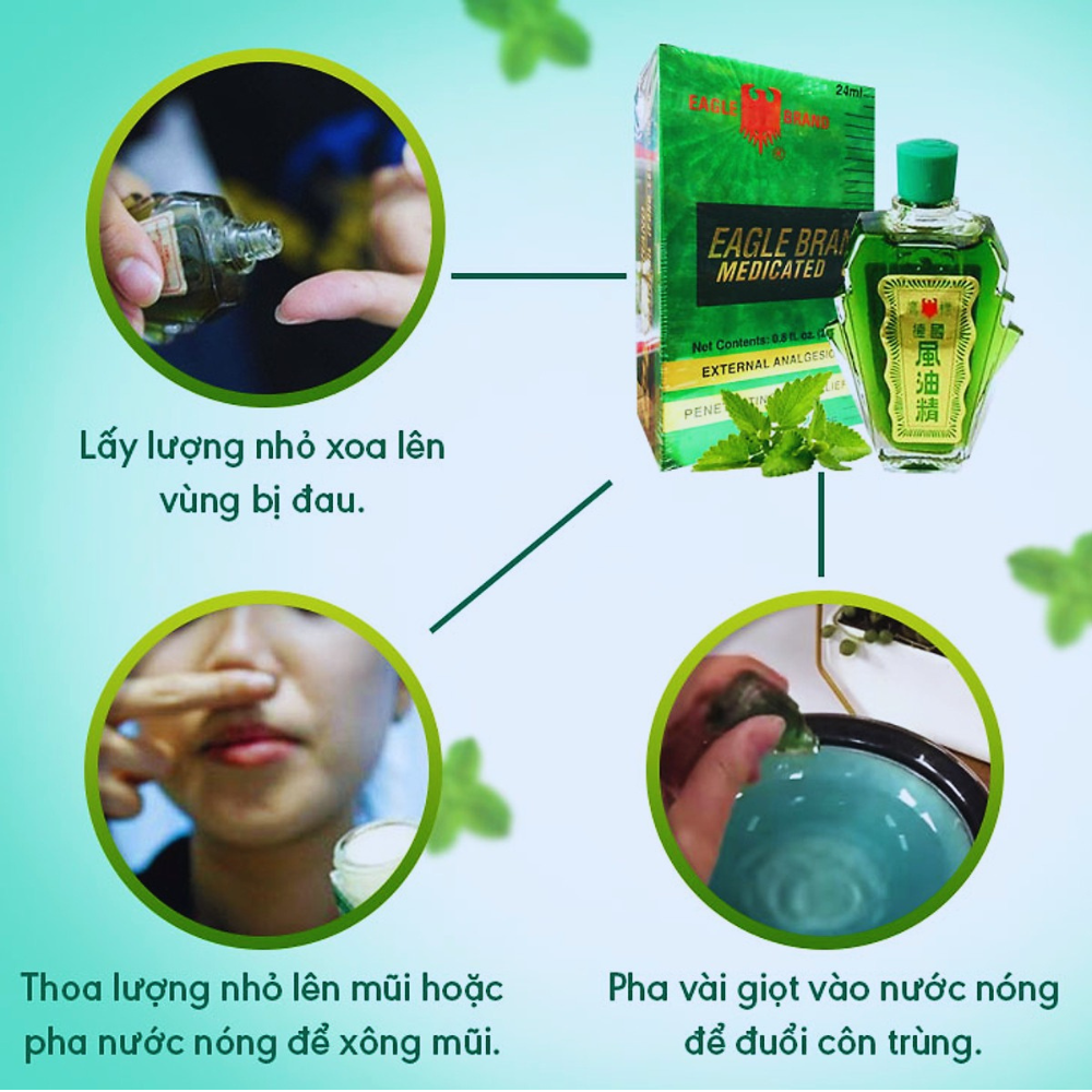 (24ml) Dầu xanh con ó Eagle Brand nhập khẩu Singapore