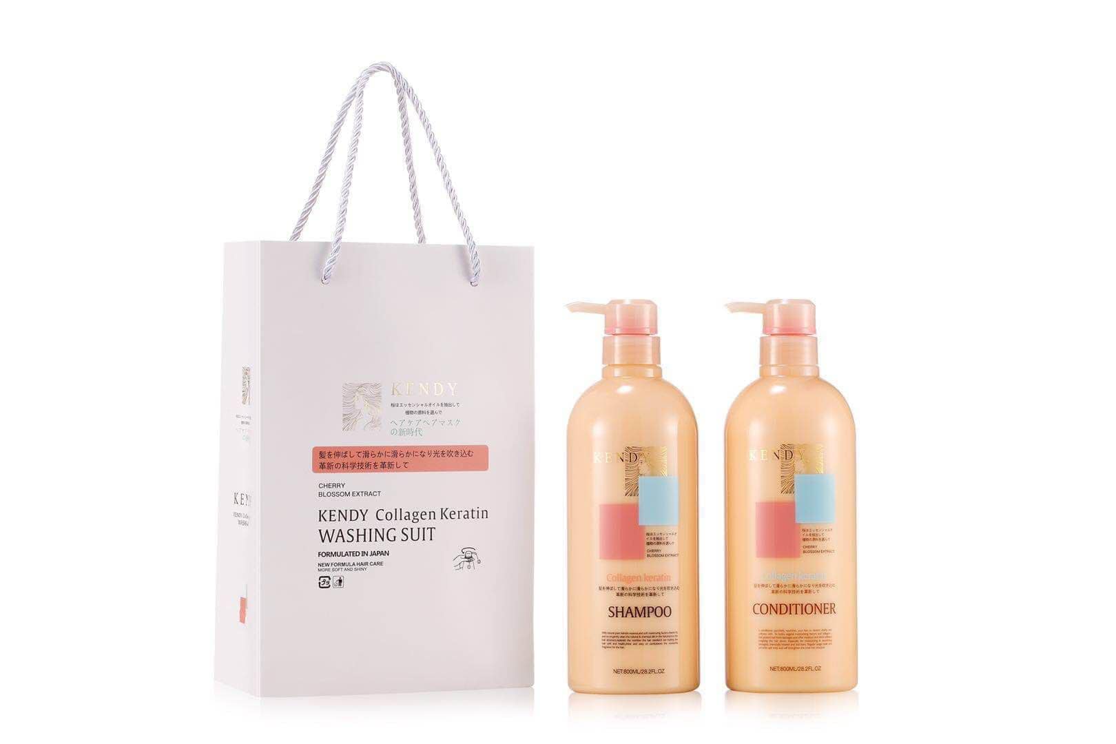 Cặp Dầu Gội Xả Nhật Kendy Dưỡng Sinh Cao Cấp 800ml