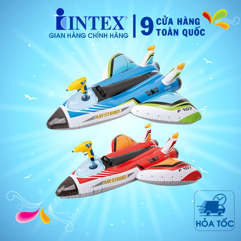 Phao bơi máy bay có súng phun nước intex 57536