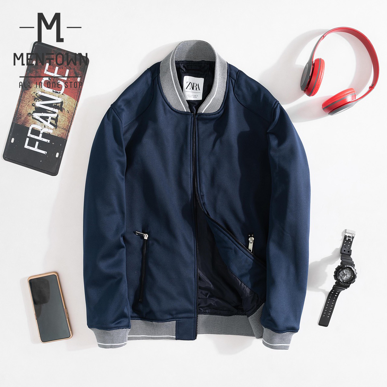 Áo khoác bomber nỉ Zara