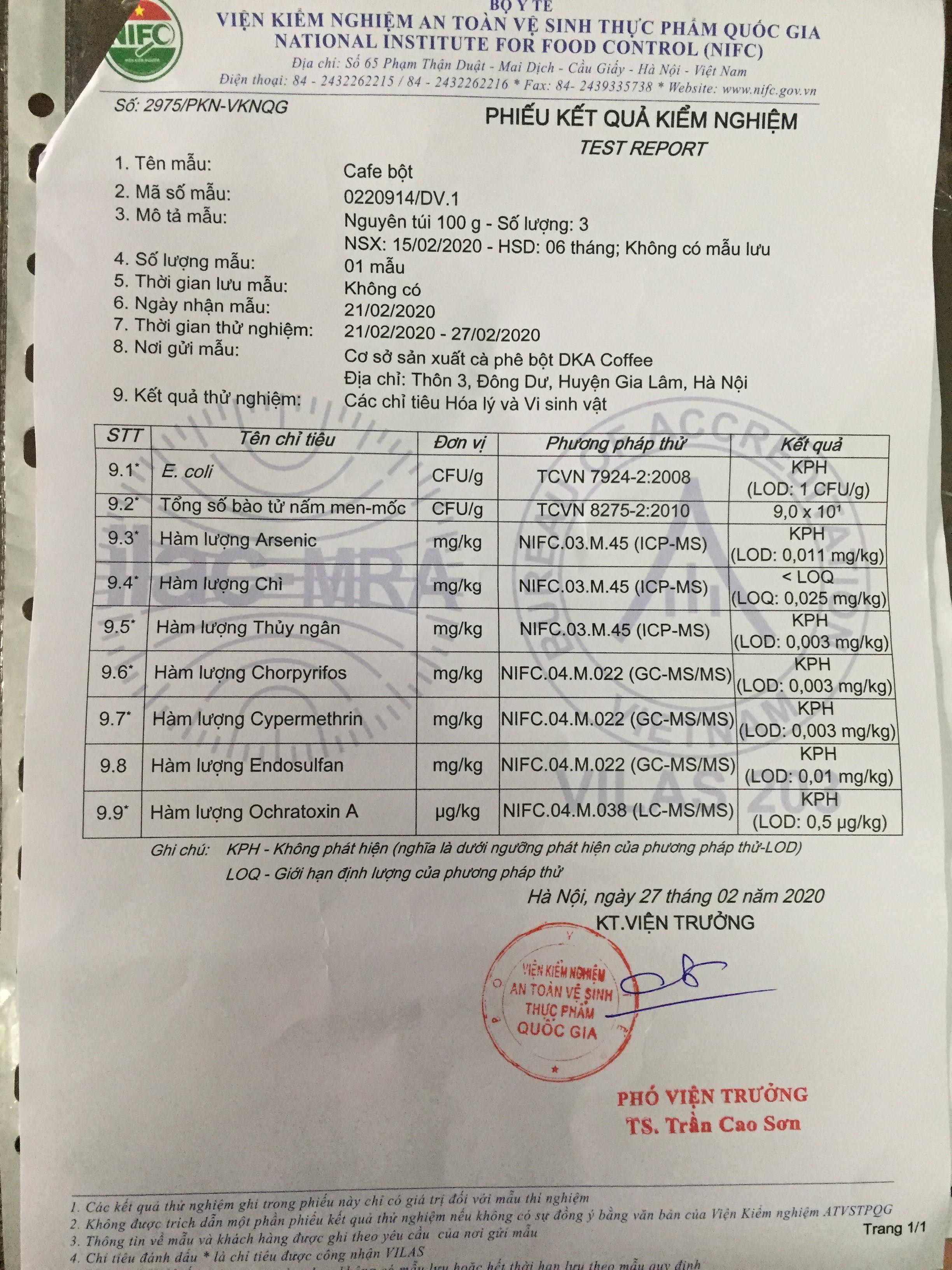 Cafe rang xay nguyên chất bột mộc pha phin 1kg.