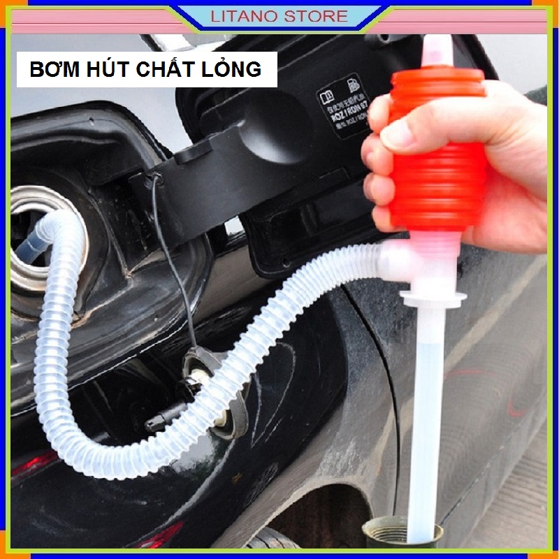 Dụng Cụ Bơm Hút Chất Lỏng, Xăng Dầu Tiện ÍCh - Vòi Sang Chiết Chất Lỏng Bóp Tay Bằng Nhựa