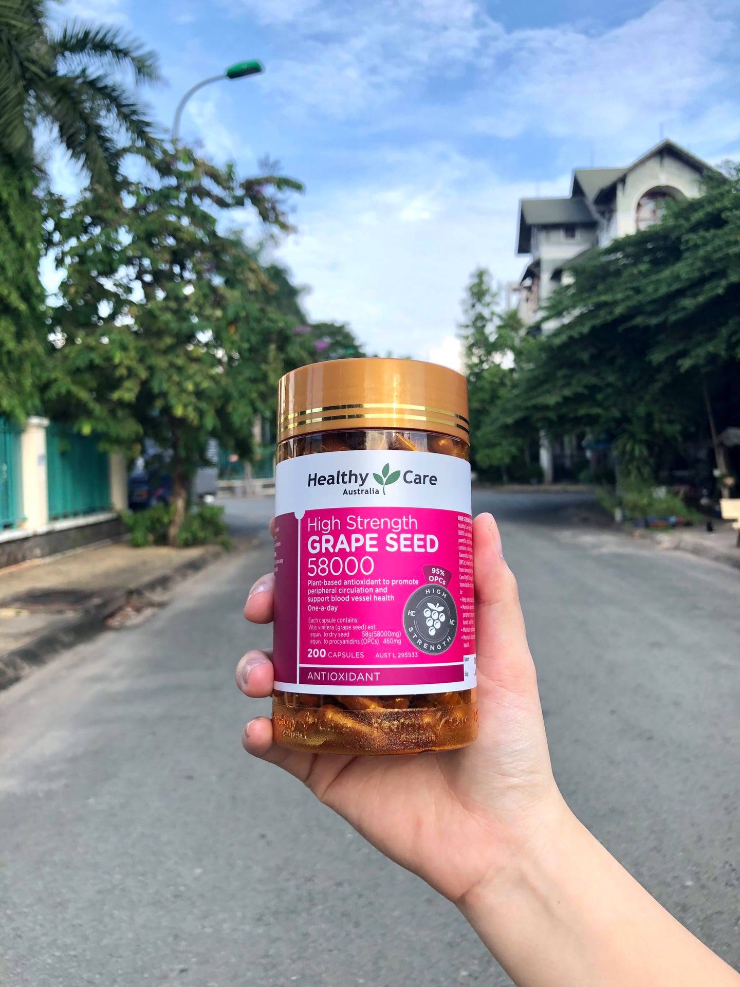 (Đủ bill) Tinh chất hạt nho Healthy Care Grape Seed 58000 _ 200v