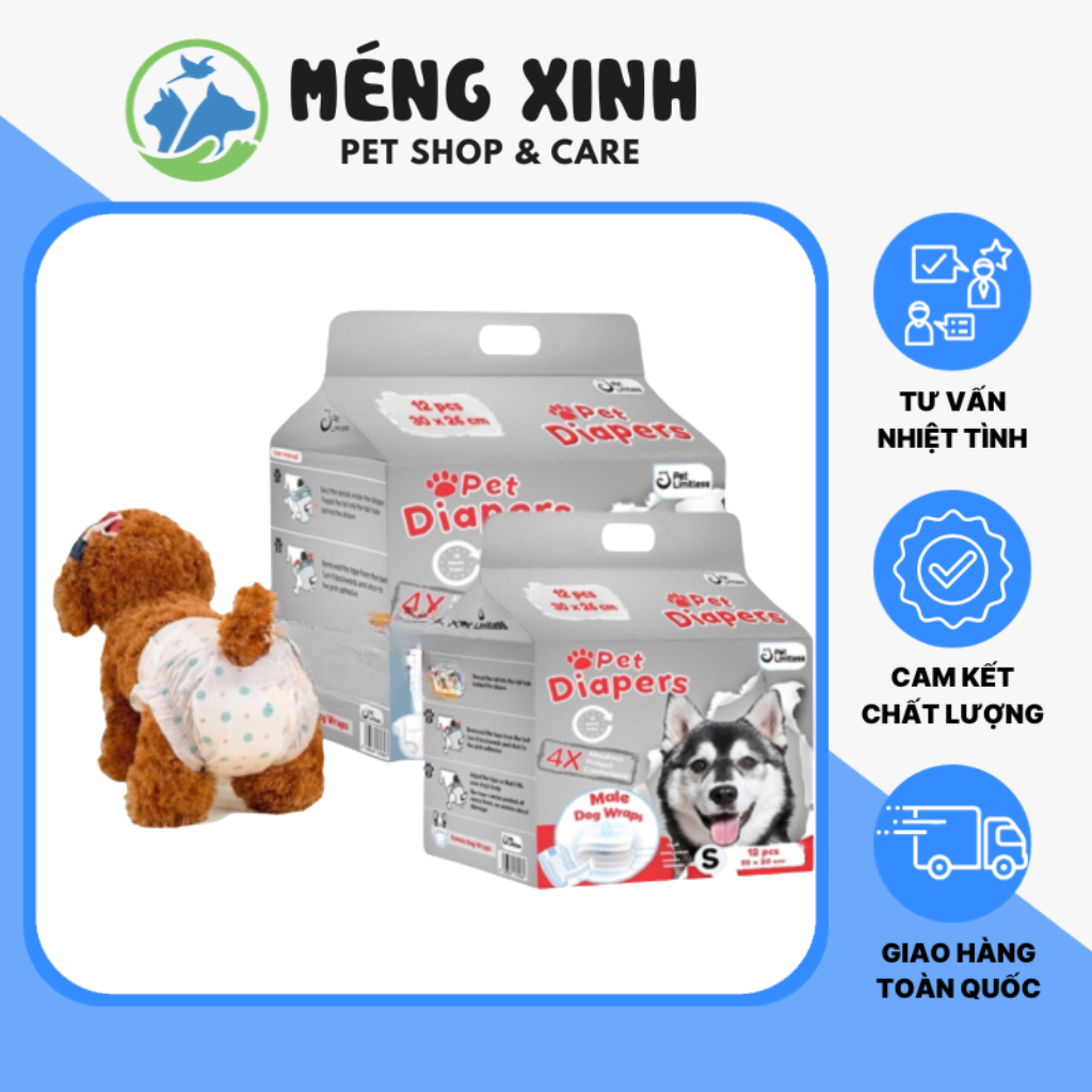 Tả Quần Cho Chó Mèo Pet Limitless (Gói 12 Miếng) - Méng Xinh