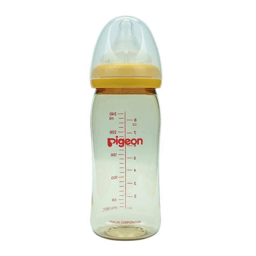 [HCM]Bình Sữa Pigeon Cổ Rộng 240ml PPSU Cao Cấp