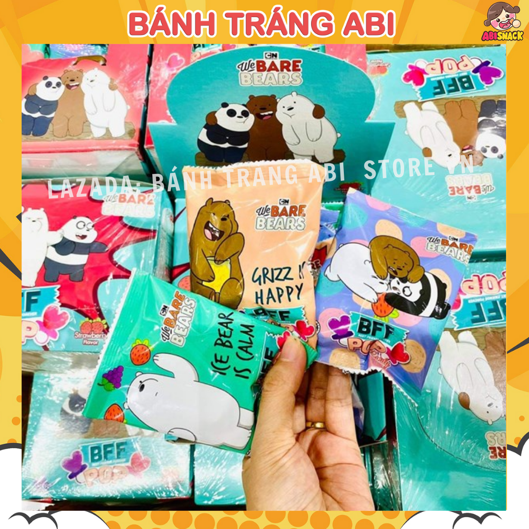 Kẹo Nhẫn Gấu BFF Pop We Bare Bears 3 con gấu 10g