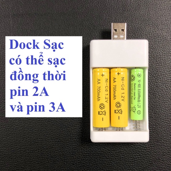 Bộ 4 viên pin sạc AA/AAA 700mAh 1.2V