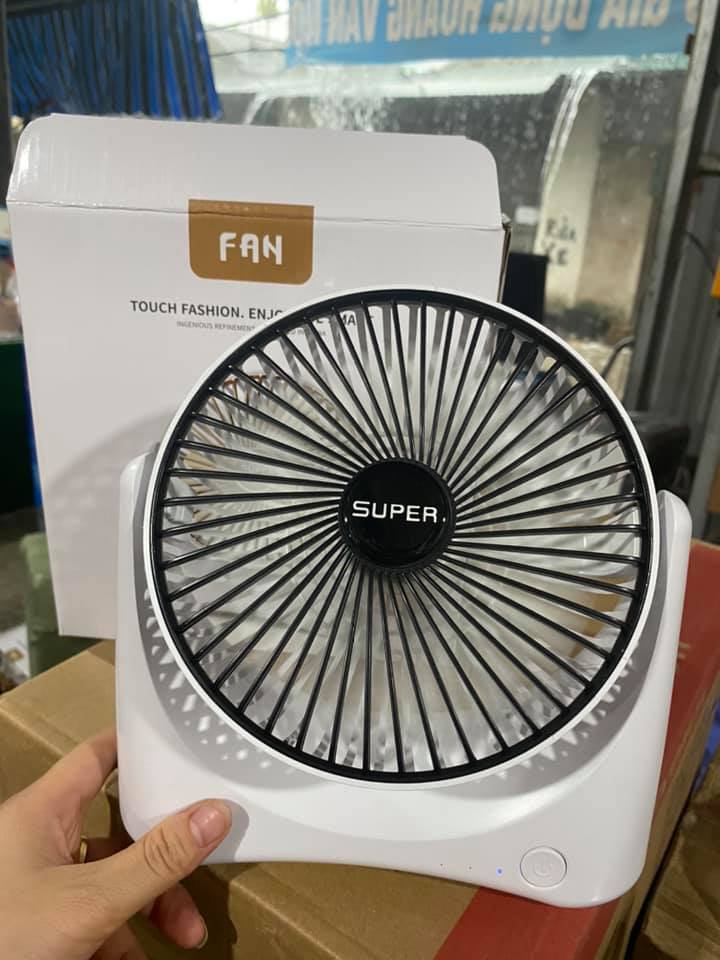 Quạt tích điện mini để bàn Fan 3 chế độ