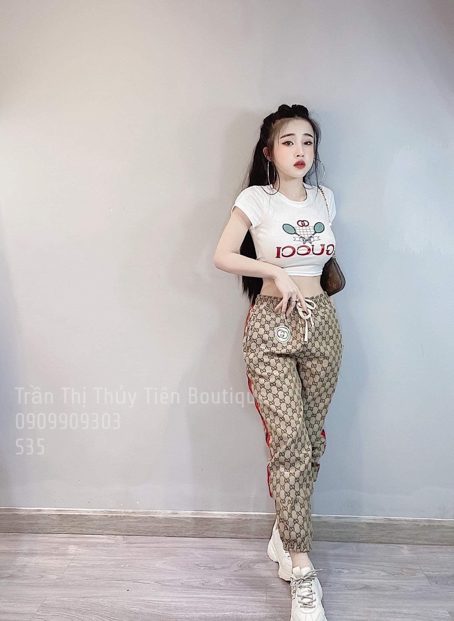 Sét bộ coton tici áo crotop-QH