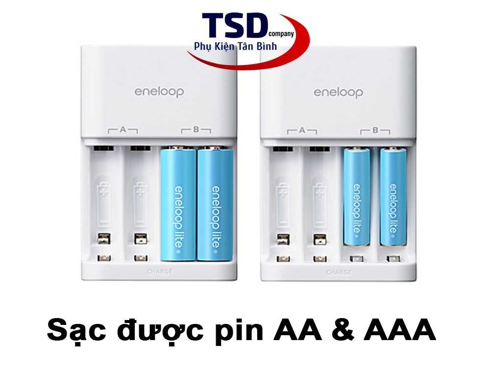 Eneloop Lite Quick Charge Dock Charger Genuine AA, AAA Batteries