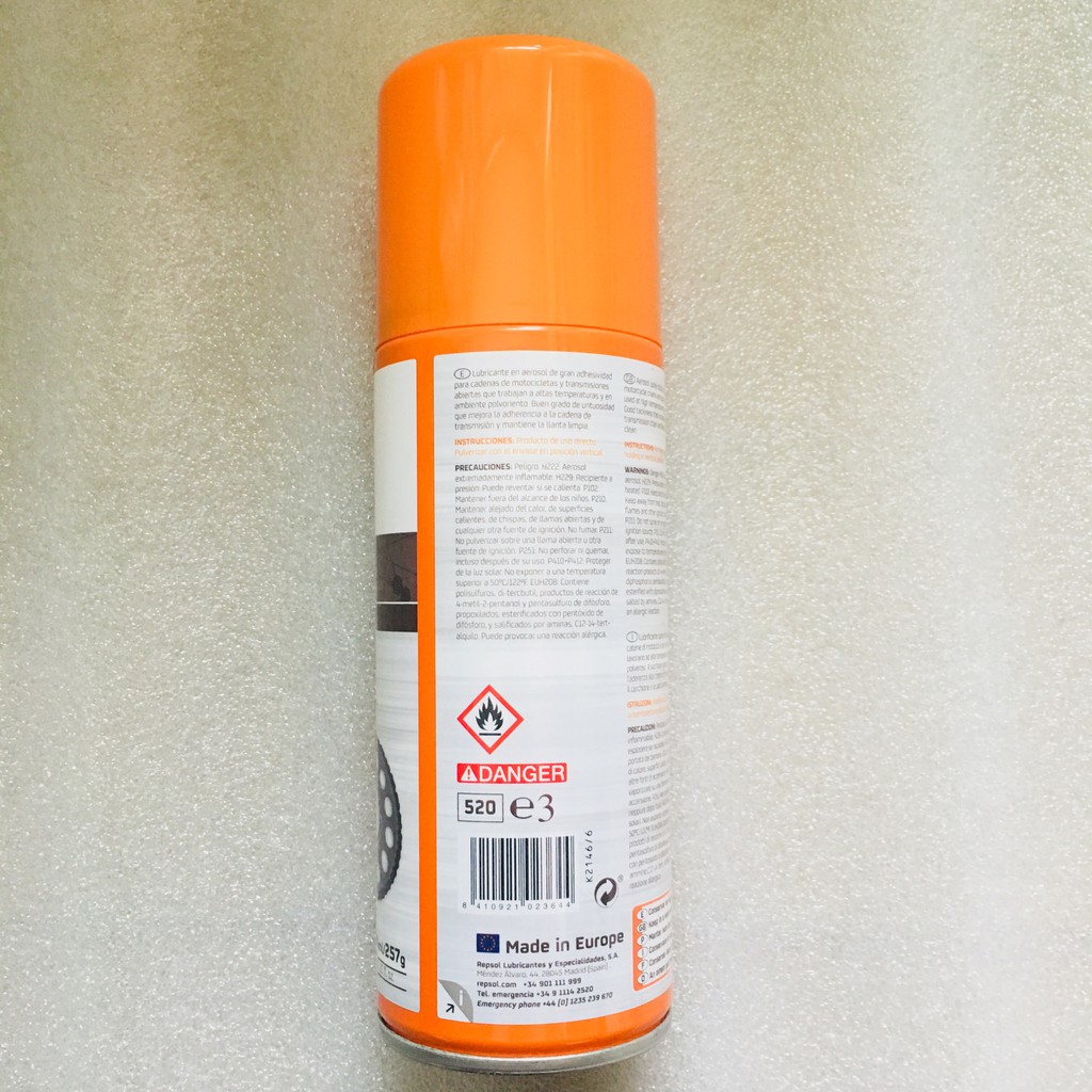 Xịt dưỡng sên repsol moto chain 400ml
