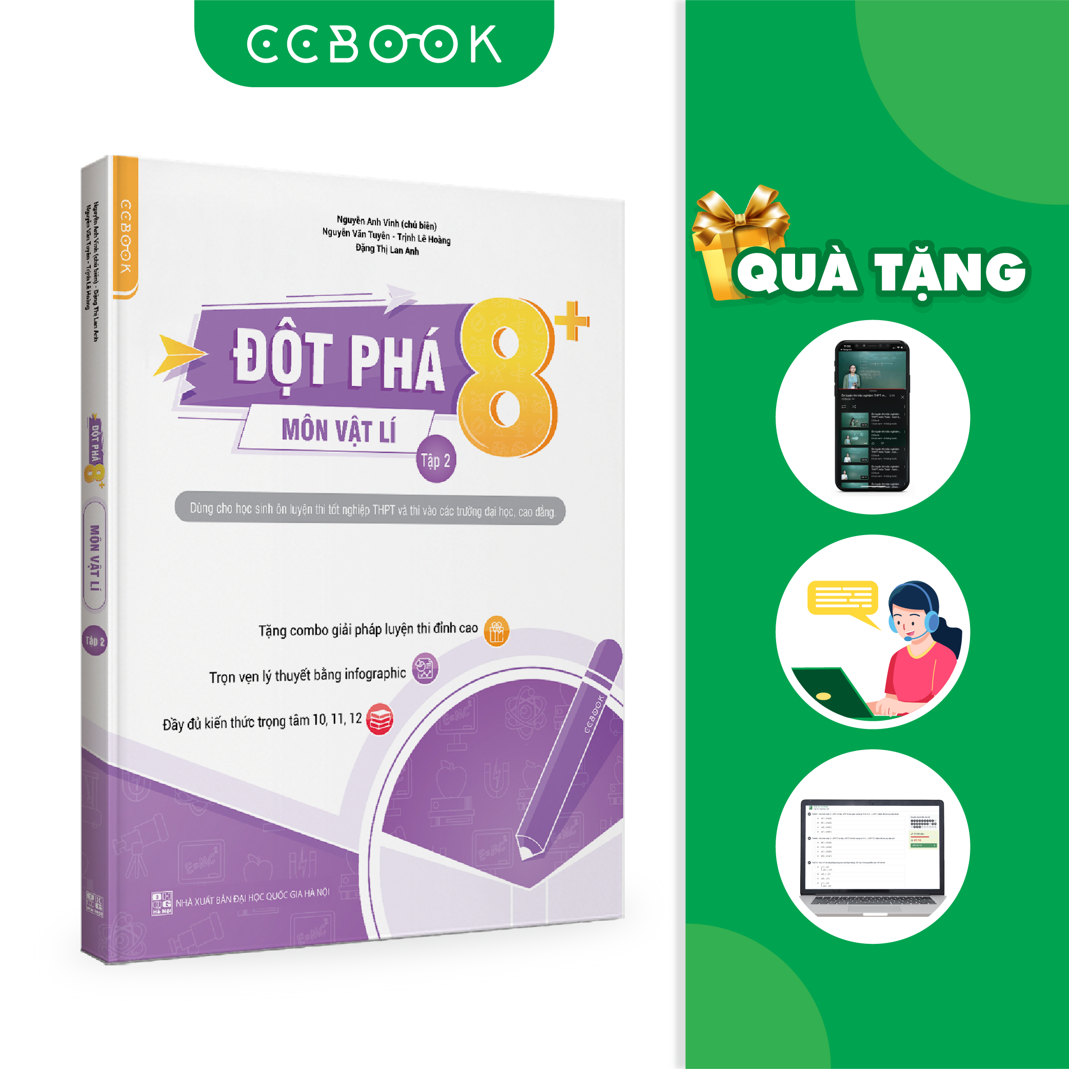 Đột phá 8+ môn Vật lý - Tập 2 (Phiên bản mới) - Chính hãng CCbook