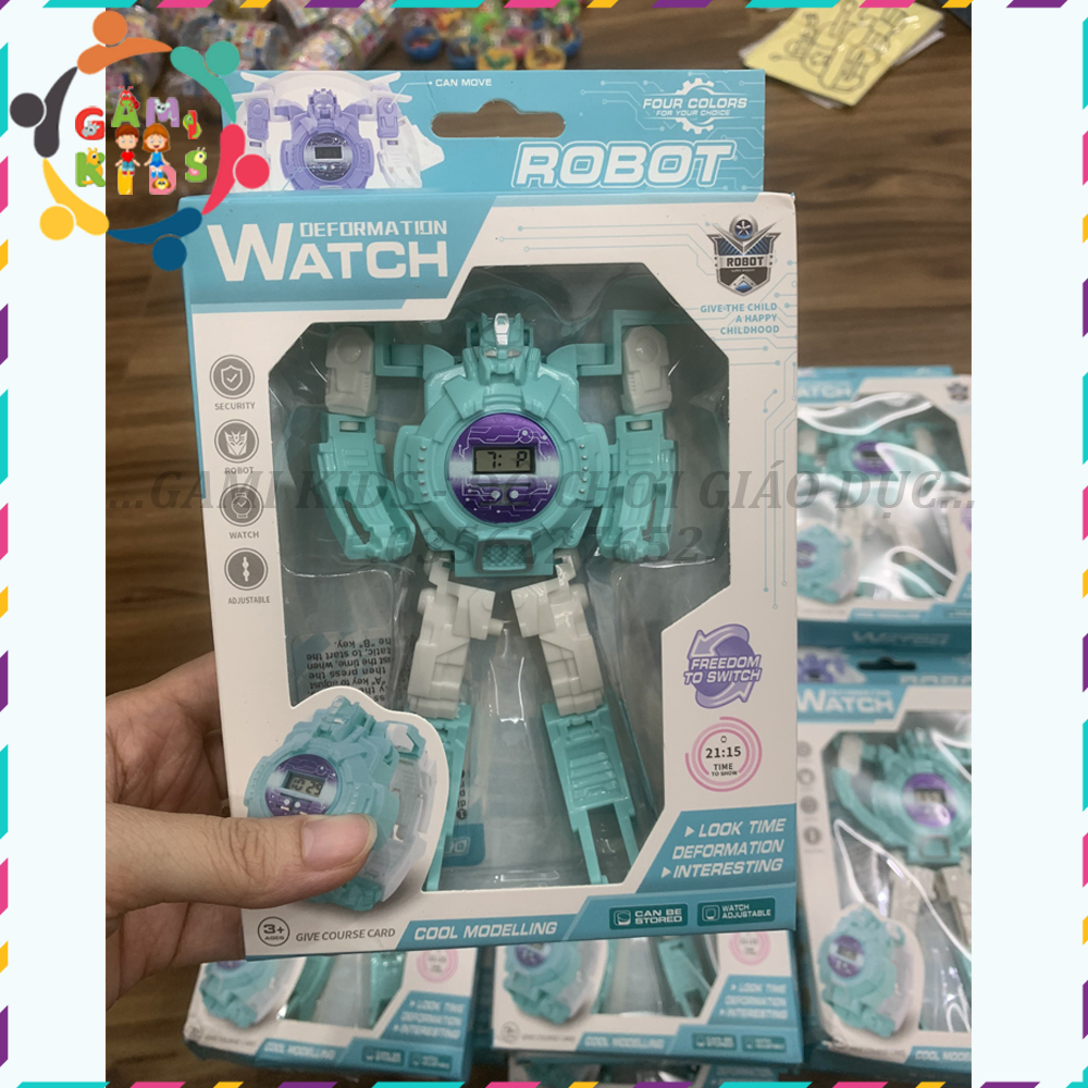 Đồng hồ Robot biến hình cực ngầu cho bé Fullbox